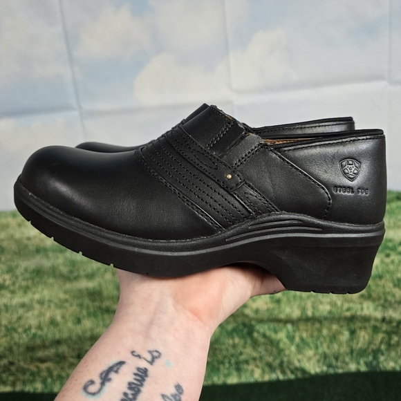 Ariat | Womens Expert Safety Genuine Leather Steel Toe Clogs - SIZE 9 - Picture 13 of 16